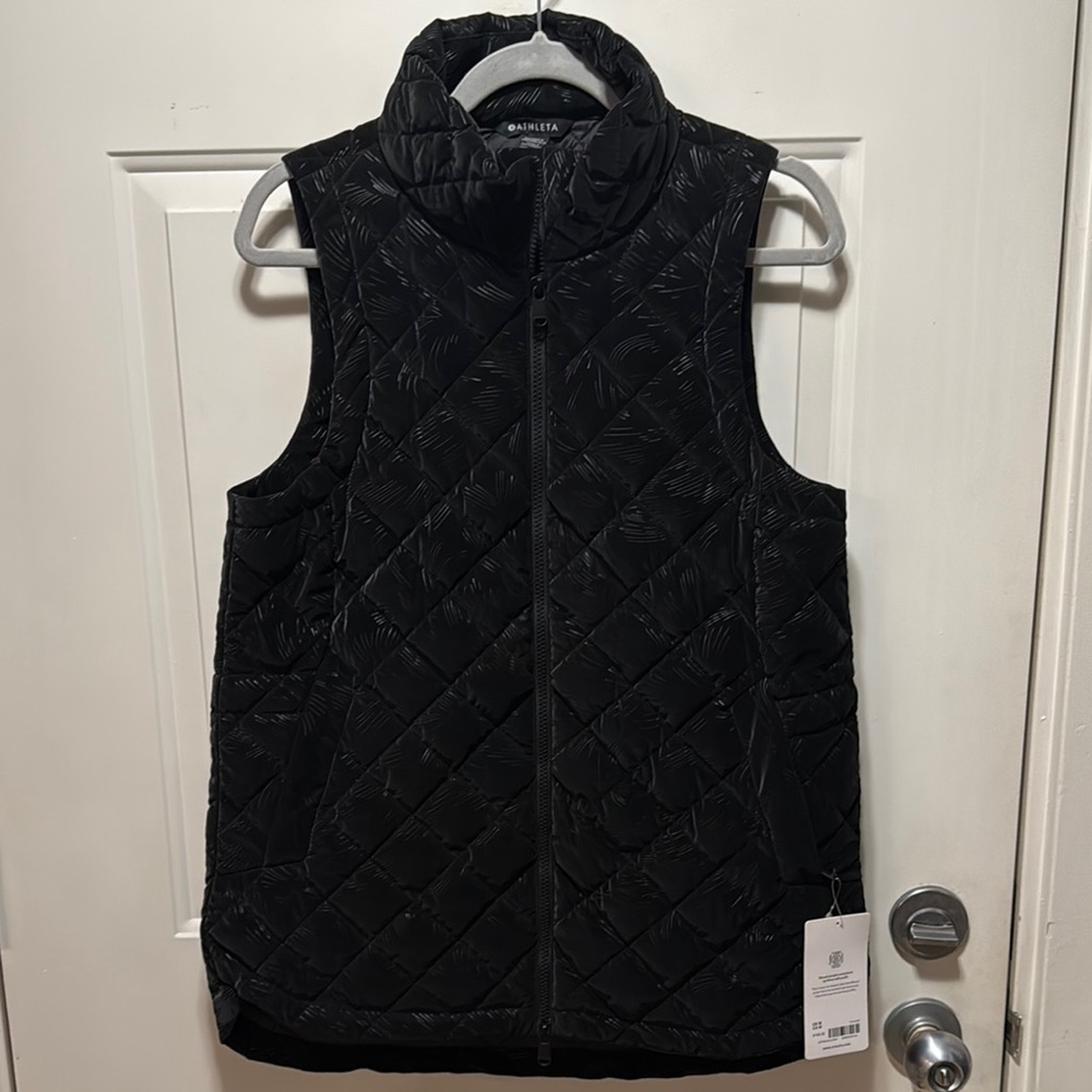 Athleta Whisper Black Quilted Vest